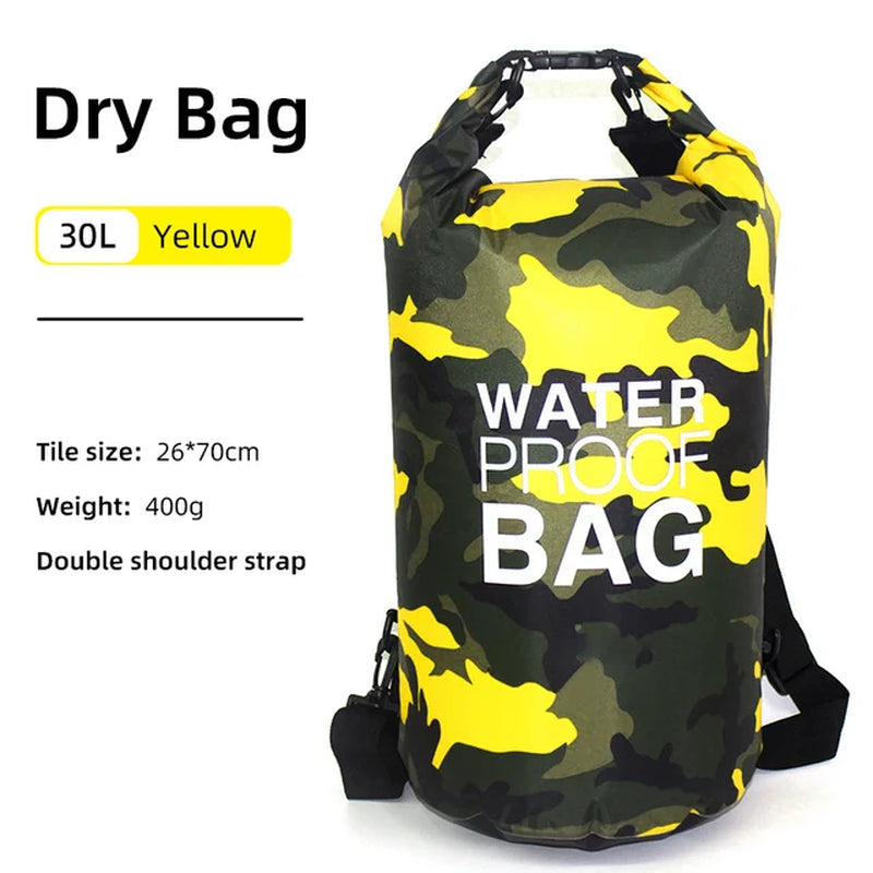 Waterproof Dry Bag 30L 20L 15L 10L 5L for Kayak Swimming Trekking Boating Floating Gym Bags Beach Accessories Rafting Bag