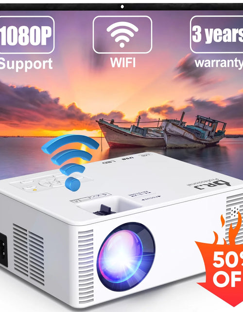 Load image into Gallery viewer, Projector with Wifi, Mini Projector for Outdoor, Movie Projector Support 1080P for Home Theater with HDMI
