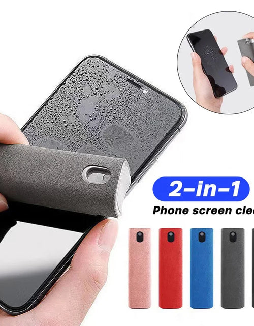 Load image into Gallery viewer, 2 in 1 Phone Screen Cleaner Spray Computer Mobile Phone Screen Dust Remover Tool Microfiber Cloth for Iphone Ipad Apple Polish
