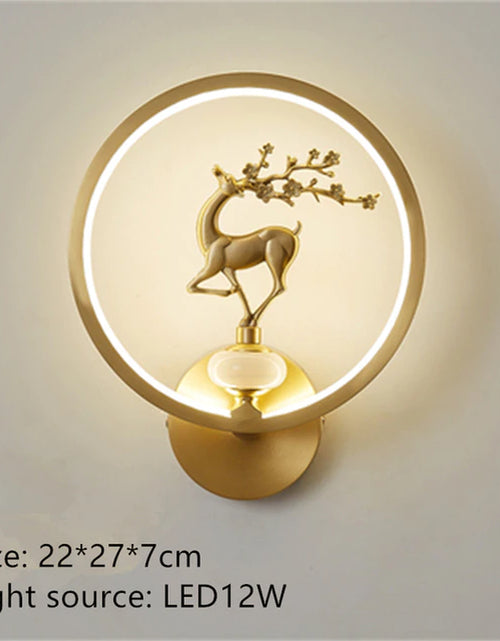 Load image into Gallery viewer, Modern LED Copper Wall Lamp AC90-260V Living Room Background Wall Lamp Stair Corridor Bedroom Bedside Wall Lamp Indoor Lighting
