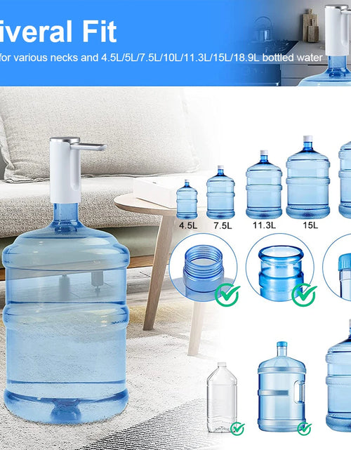 Load image into Gallery viewer, Electric Water Gallon Pump Automatic Smart Water Pump 19 Liters Bottle Foldable Desktop Rechargeable Drinking Water Dispenser
