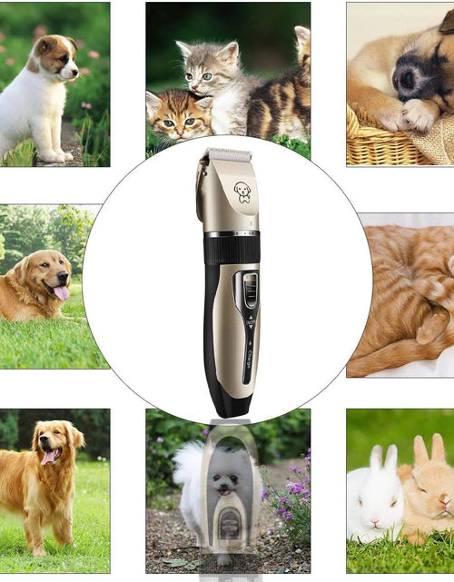 Load image into Gallery viewer, Rechargeable Dog Clippers, Low Noise Pet Shaver Dog Grooming Kit Cordless Professional Dog Hair Trimmer with Comb Scissors for Dogs Cats &amp; Others
