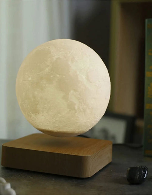 Load image into Gallery viewer, ZK30 Levitating Moon Lamp Night Light Floating 3D Printing LED Moon Lamp with Wooden Base and Magnetic with 3 Colors
