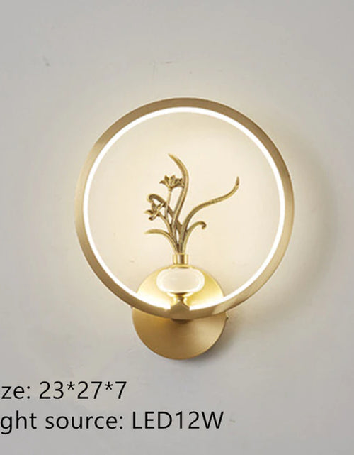 Load image into Gallery viewer, Modern LED Copper Wall Lamp AC90-260V Living Room Background Wall Lamp Stair Corridor Bedroom Bedside Wall Lamp Indoor Lighting
