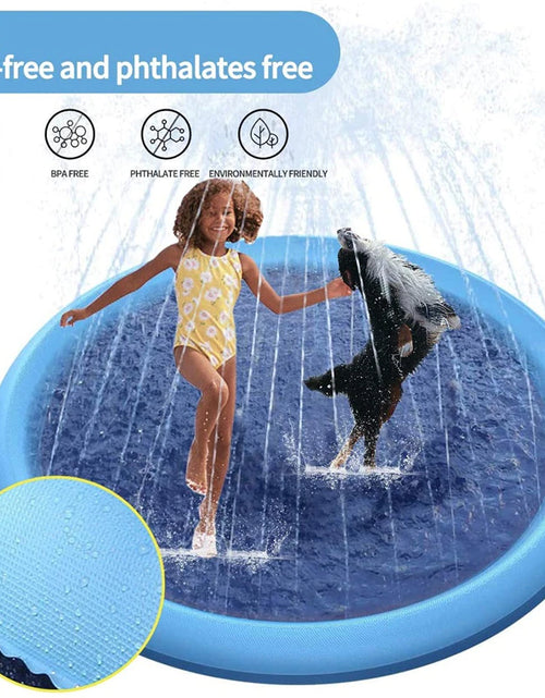 Load image into Gallery viewer, Inflatable Splash Sprinkler Pad Pet Swimming Pool Sprinkler for Kids Folding Pool Cat Bath Basin Cat Dog Water Spray Mat Toy
