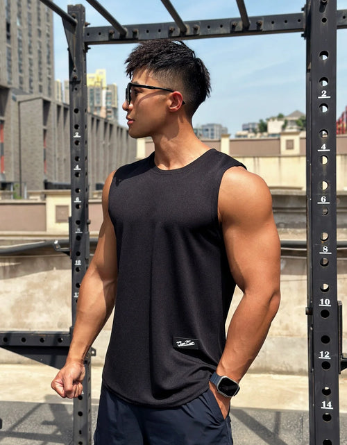 Load image into Gallery viewer, Mens Gym Tank Top Men Fitness Sleeveless Shirt Male Mesh Breathable Fitness Sports Vest Undershirt Gyms Running Vest Men
