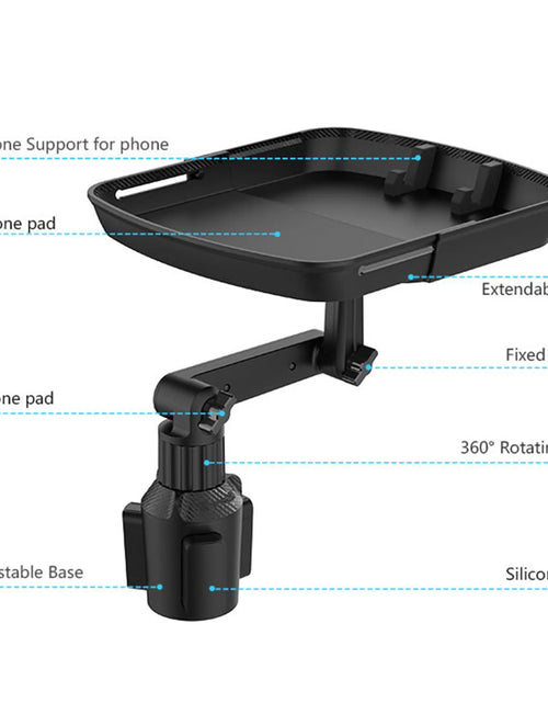 Load image into Gallery viewer, Cup Holder Tray for Car Car Tray Table Passenger Seats 360 Adjustable Stretchable Non-Slip Car Tray for Eating Portable Car
