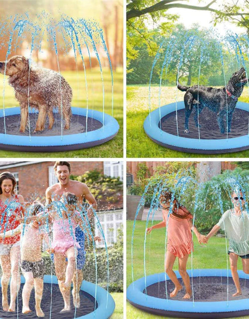 Load image into Gallery viewer, Inflatable Splash Sprinkler Pad Pet Swimming Pool Sprinkler for Kids Folding Pool Cat Bath Basin Cat Dog Water Spray Mat Toy
