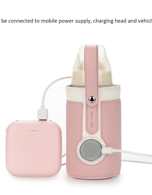 Load image into Gallery viewer, Portable Bottle Warmer,  Intelligent Bottle Warmer, Fast Charge, 3-Speed Temperature Regulation, Pink
